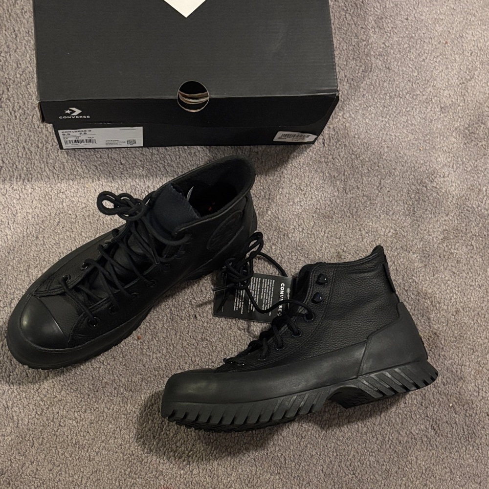 Converse Black waterproof platform High-Top Shoes/winter boots
